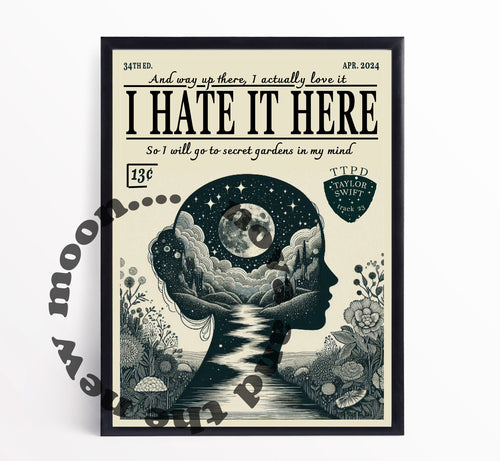 I hate it here art print | TS lover retro magazine style print A4 / A3