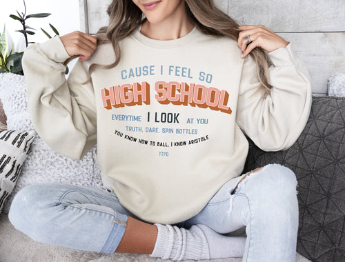 So high school |  TS TTPD lyric sweatshirt XS-5XL