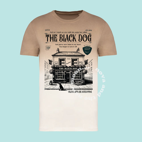 Dip dye tan/ cream the black dog TTPD anthology vintage magazine t-shirt | TS tv retro ombré dyed t-shirt