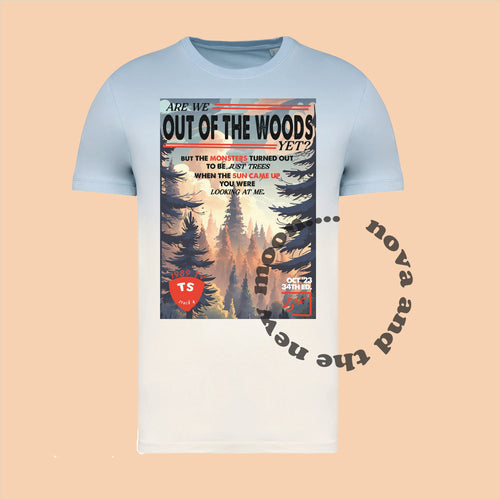 Dip dye blue/ cream out of the woods.vintage magazine t-shirt | TS 1989 tv retro ombré dyed t-shirt