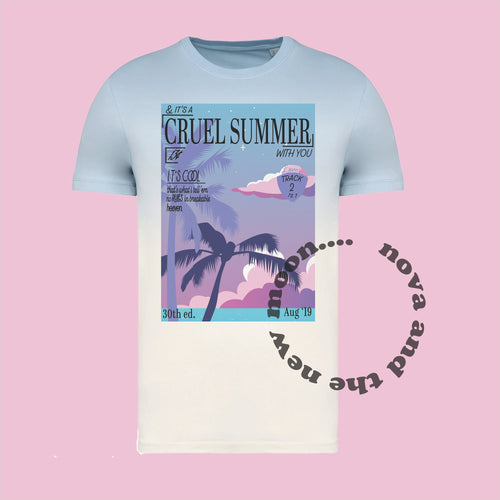 Cruel summer lover blue ombré dip dyed t-shirt | TS