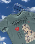 Cardigan lyric organic cotton t-shirt | TS vintage magazine t-shirt