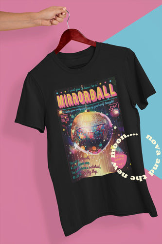 Mirrorball lyric organic cotton t-shirt | TS vintage magazine t-shirt