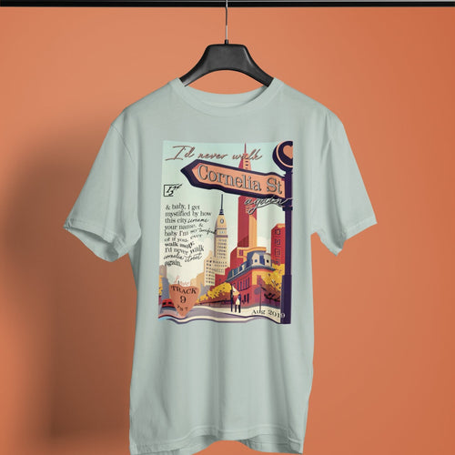 Cornelia street lyric organic cotton t-shirt | TS vintage magazine design