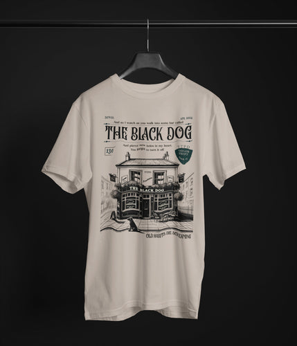 The black dog lyric organic cotton t-shirt | TS vintage magazine design