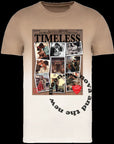 Dip dye tan/ cream timeless vintage magazine t-shirt | TS tv retro ombré dyed t-shirt