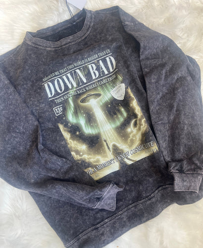 Down bad acid wash sweater | TS TTPD lightweight sweatshirt vintage magazine