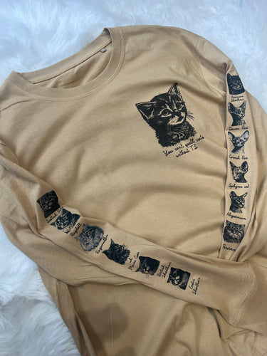 TS karma cat breeds long sleeved organic t-shirt