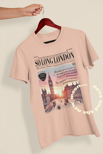 So long London lyric organic cotton t-shirt | TS vintage ttpd magazine design