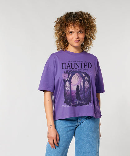 Nova boxy cropped t-shirt - Haunted vintage magazine design | TS speak now