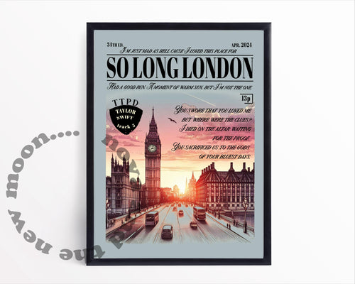 So long London art print | TS TTPD retro magazine style print A4 / A3