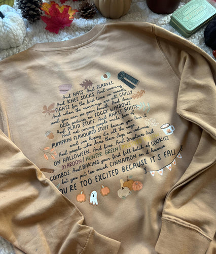 Ts Autumn / Fall Tumblr Poem sweatshirt | TS autumn sweater