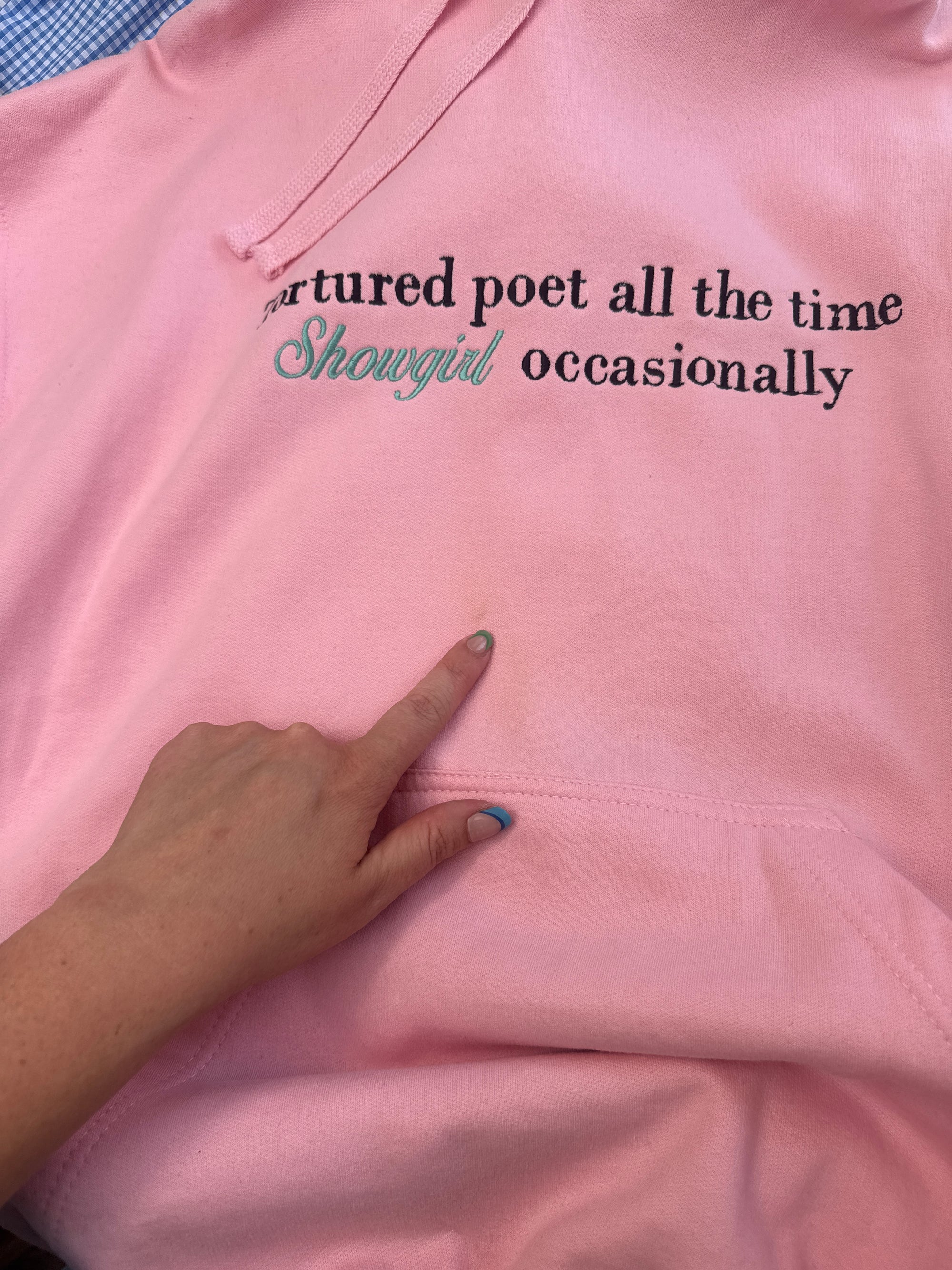 XL pink tortured poet hoodie misfit