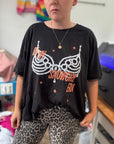 Diamond bra SG black lace boxy tee