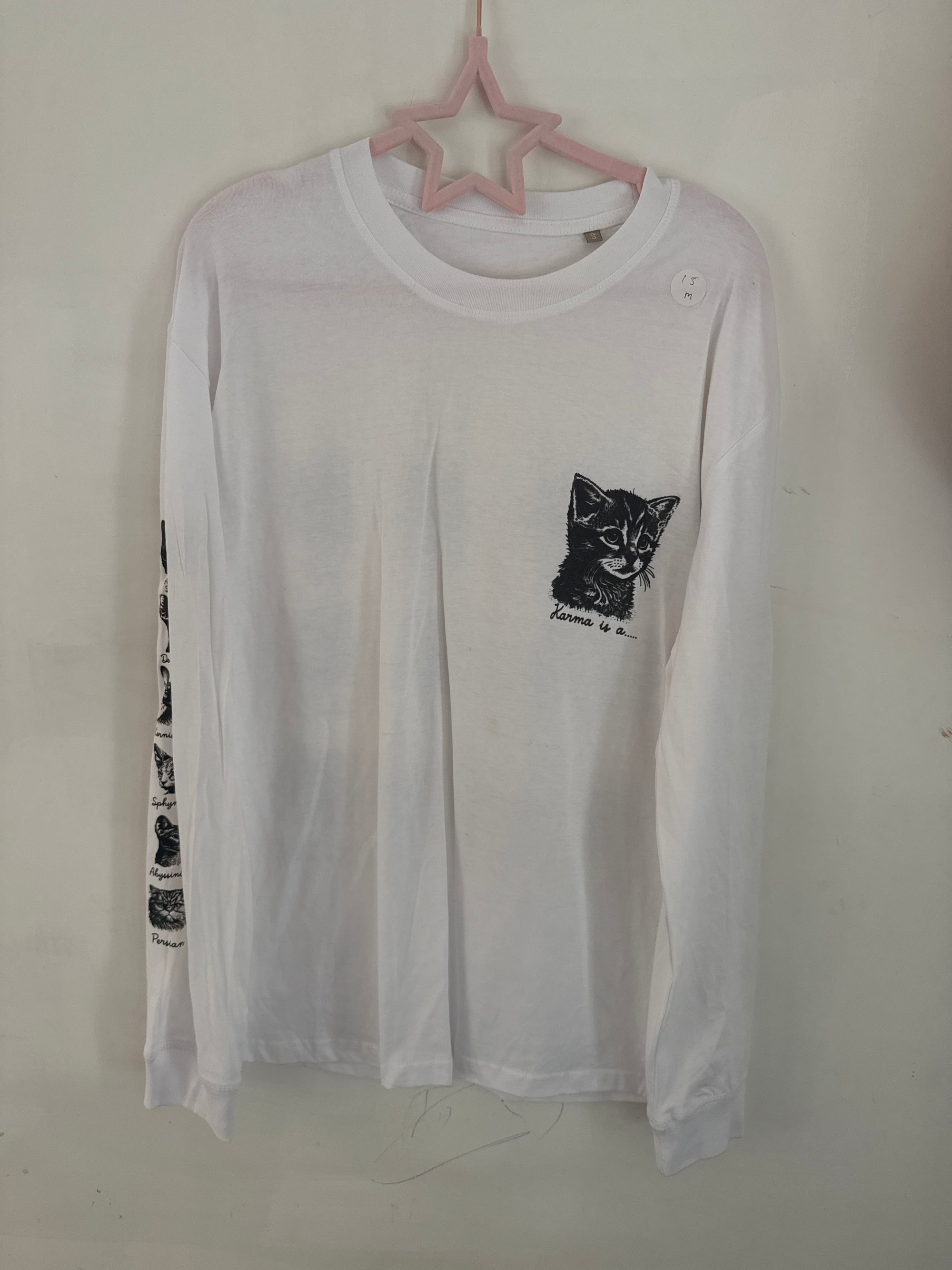 Small MISFIT white long sleeve tee a3