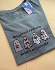 Me and my ghosts embroidered tshirt/ sweater