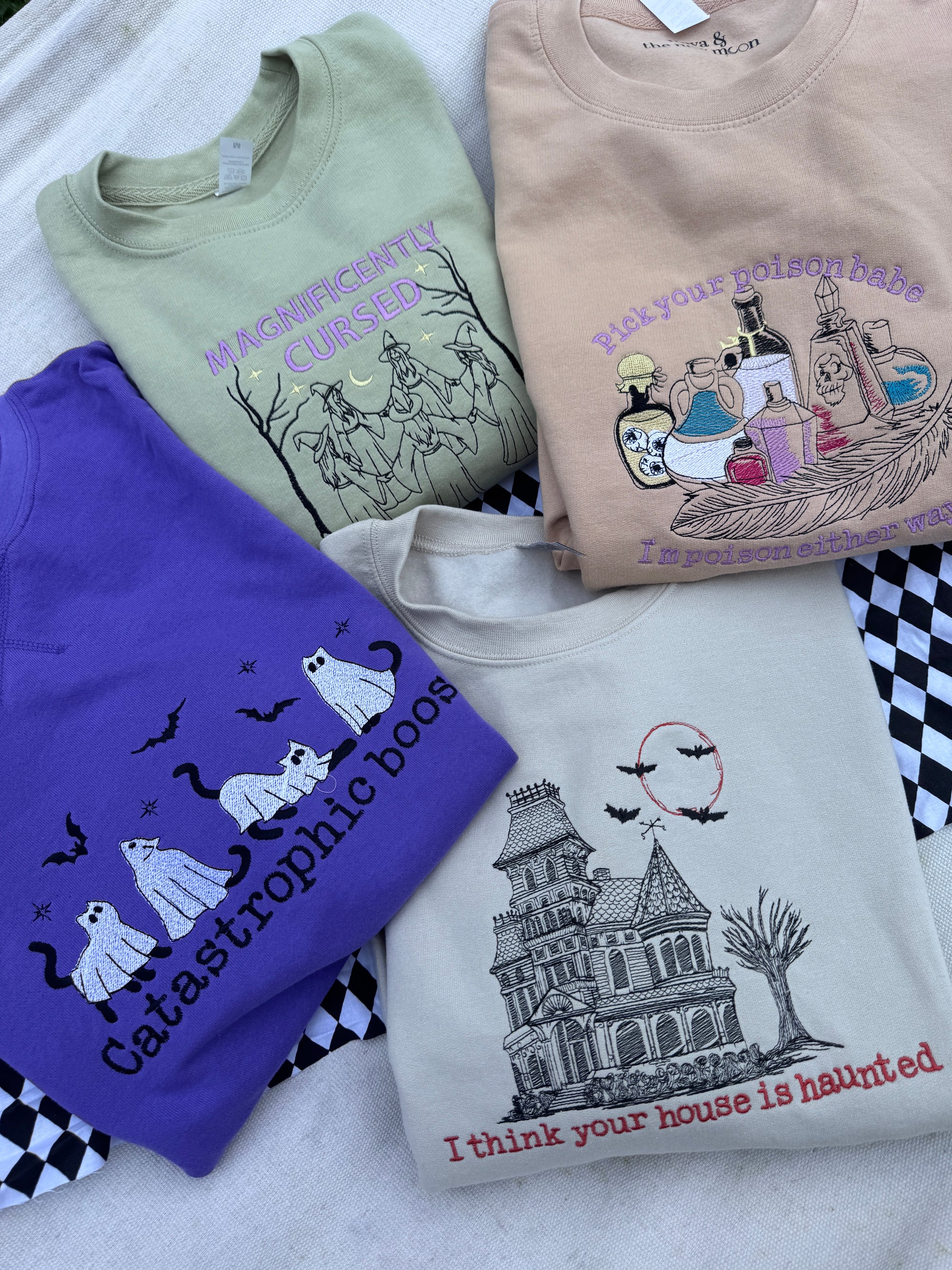 Halloween edition Embroidery TS Surprise Mystery Sweater/T-shirt Print and postcards bundle (Copy)
