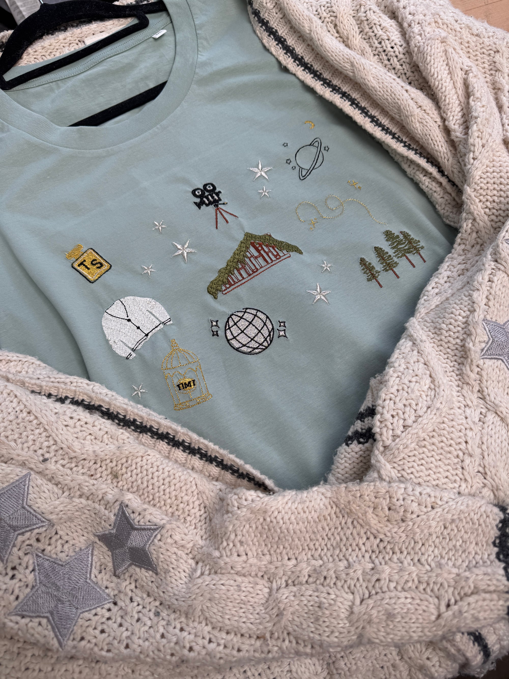 Folklore inspired embroidered t-shirt t-shirt