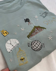 Folklore inspired embroidered t-shirt t-shirt