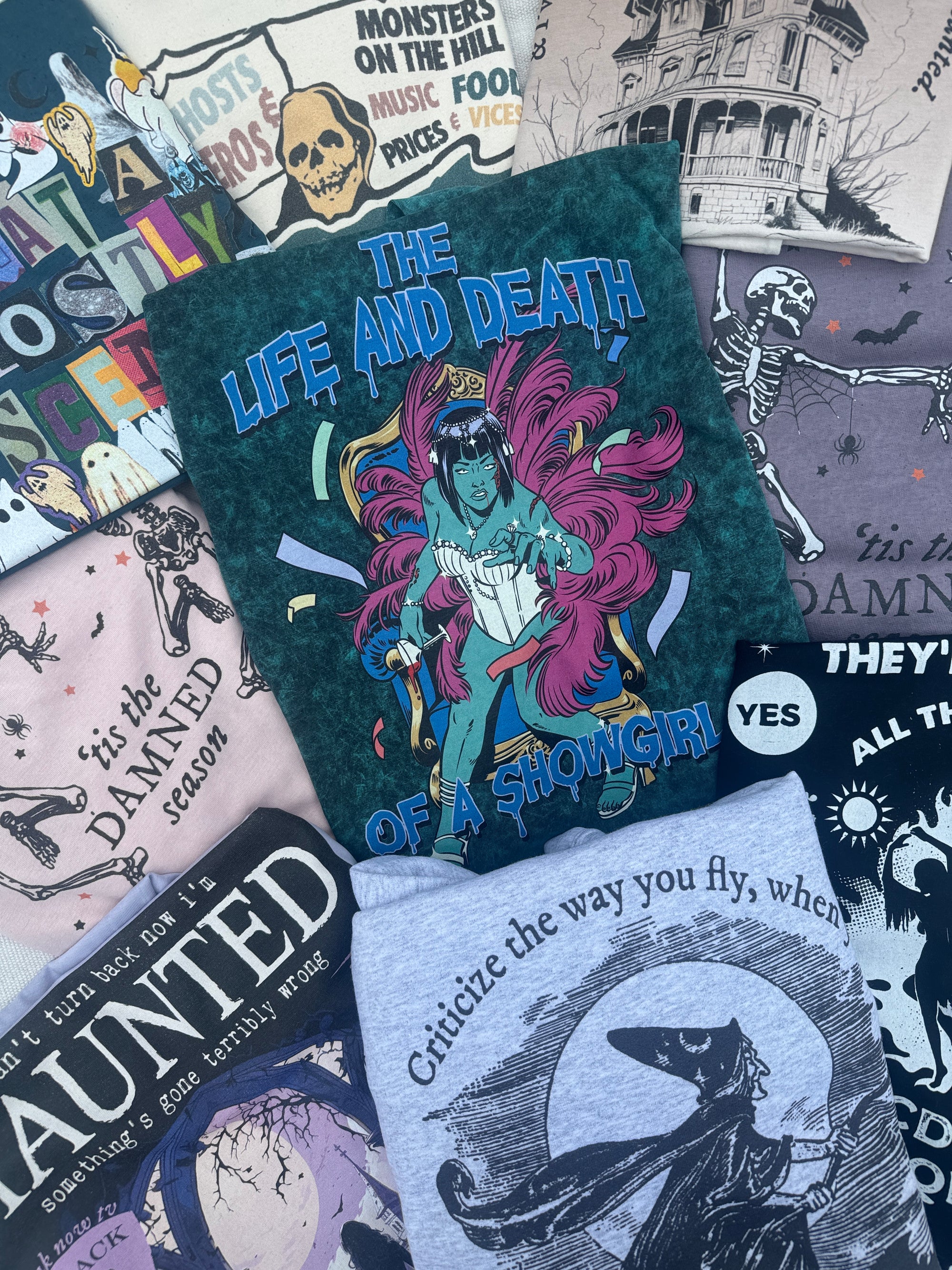 Halloween edition TS Surprise Mystery Sweater/T-shirt Print and postcards bundle