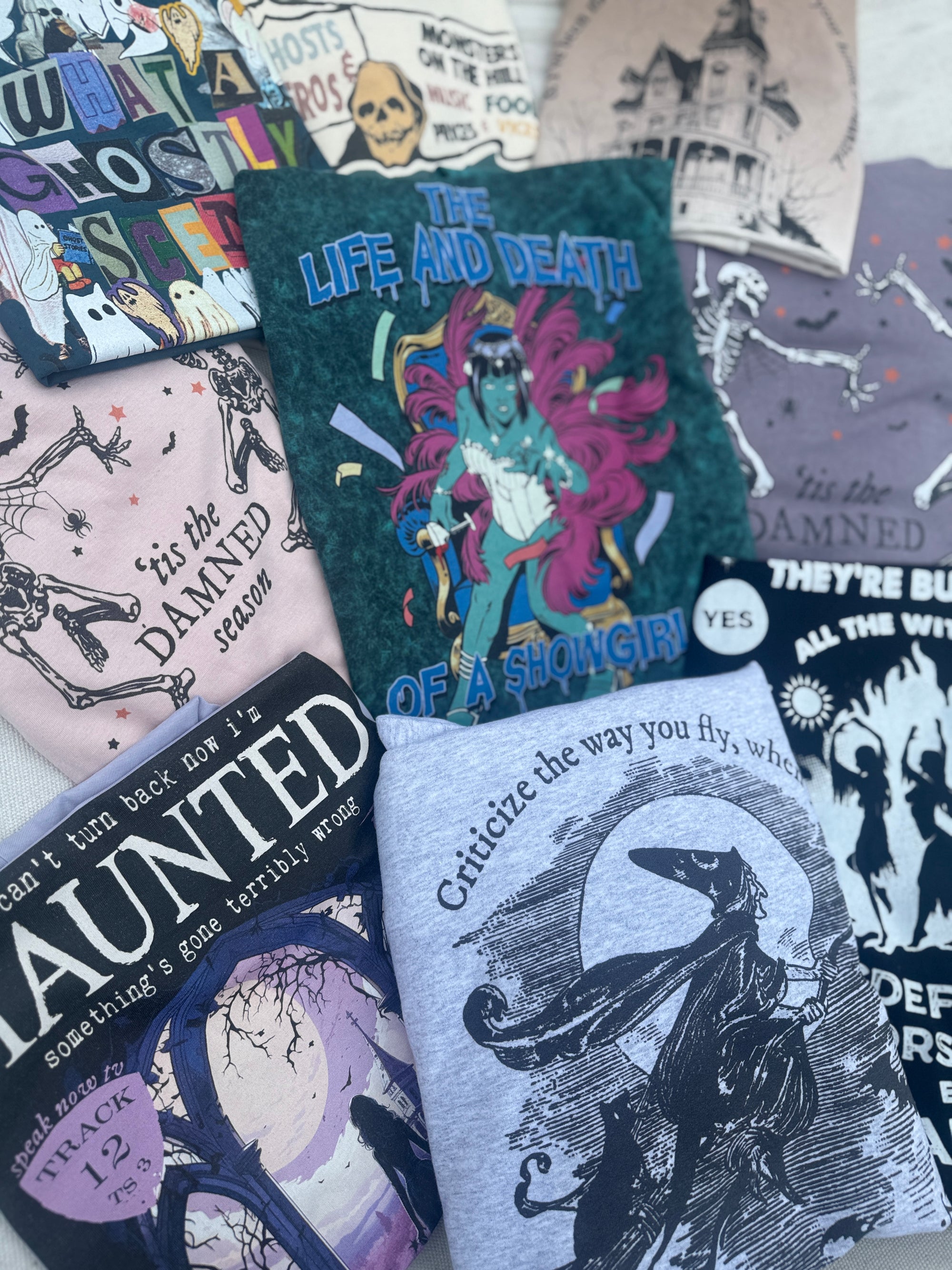 Halloween edition TS Surprise Mystery Sweater/T-shirt Print and postcards bundle