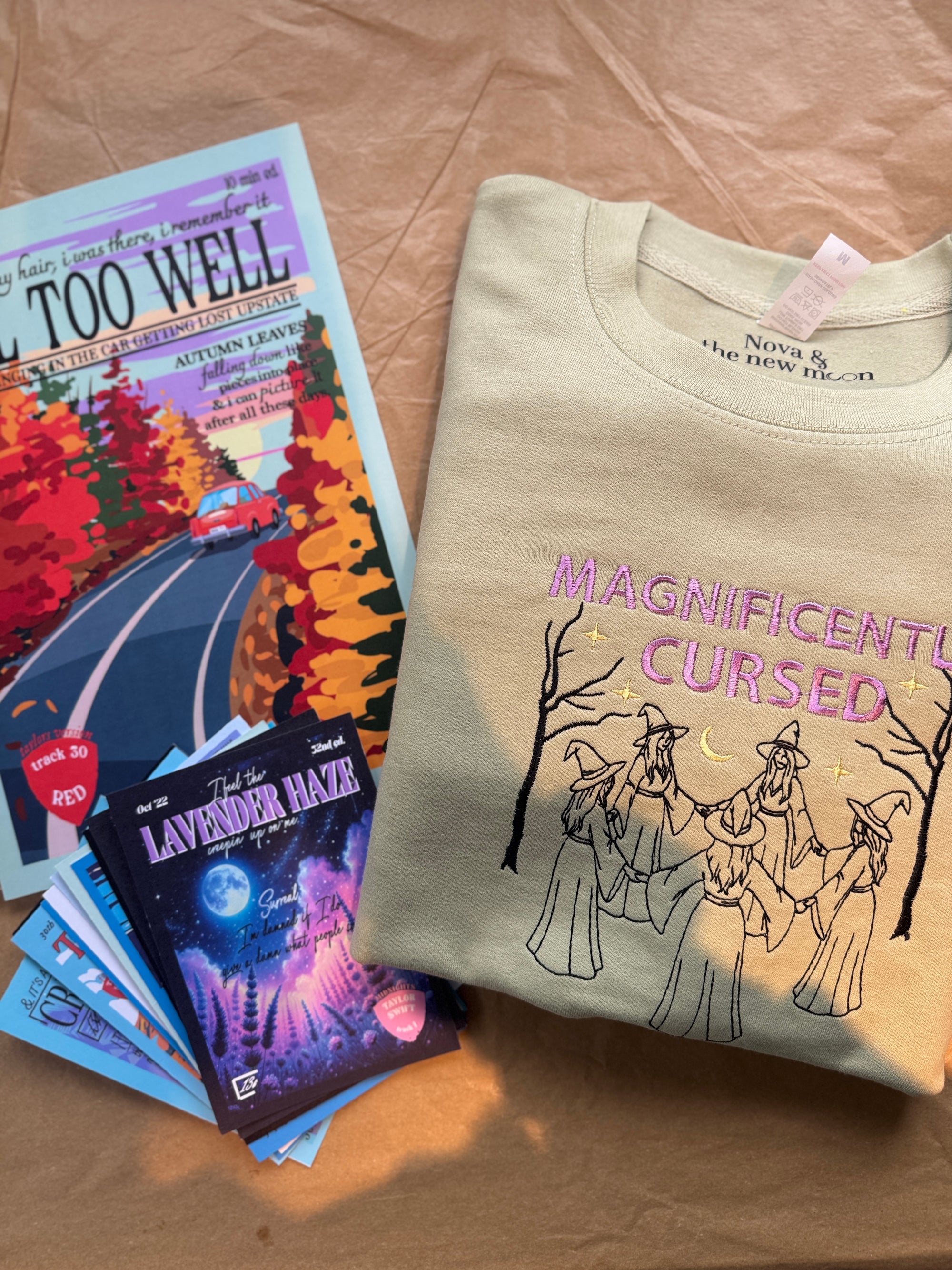 Halloween edition Embroidery TS Surprise Mystery Sweater/T-shirt Print and postcards bundle (Copy)