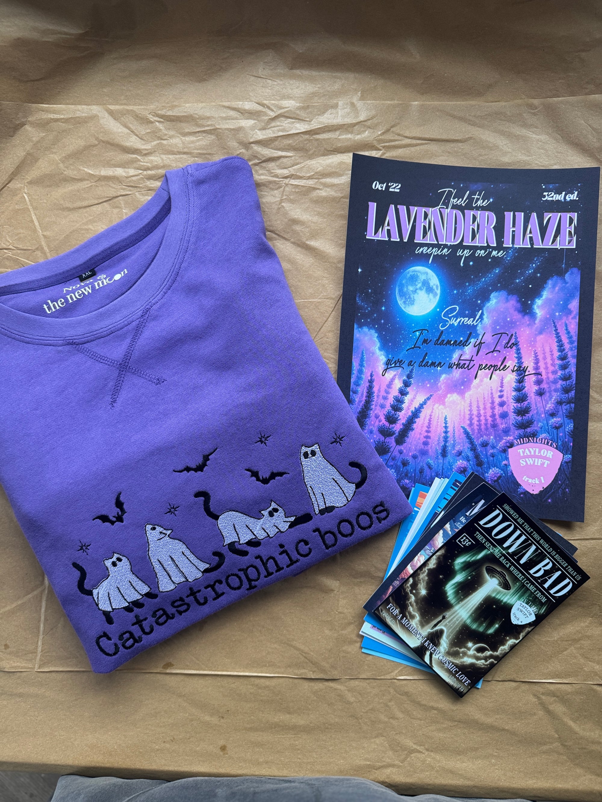 Halloween edition Embroidery TS Surprise Mystery Sweater/T-shirt Print and postcards bundle (Copy)