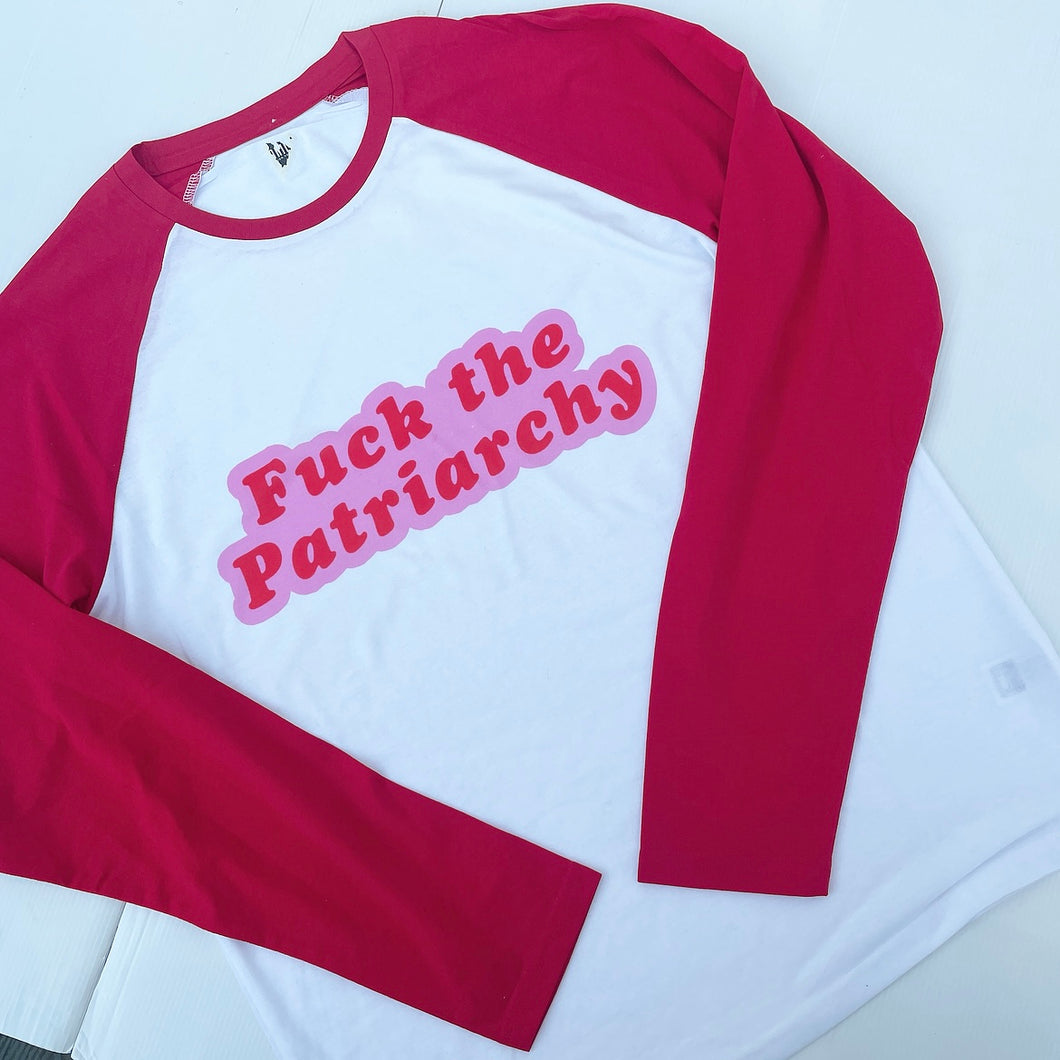 Clearance - Fuck the patriarchy Red Raglan