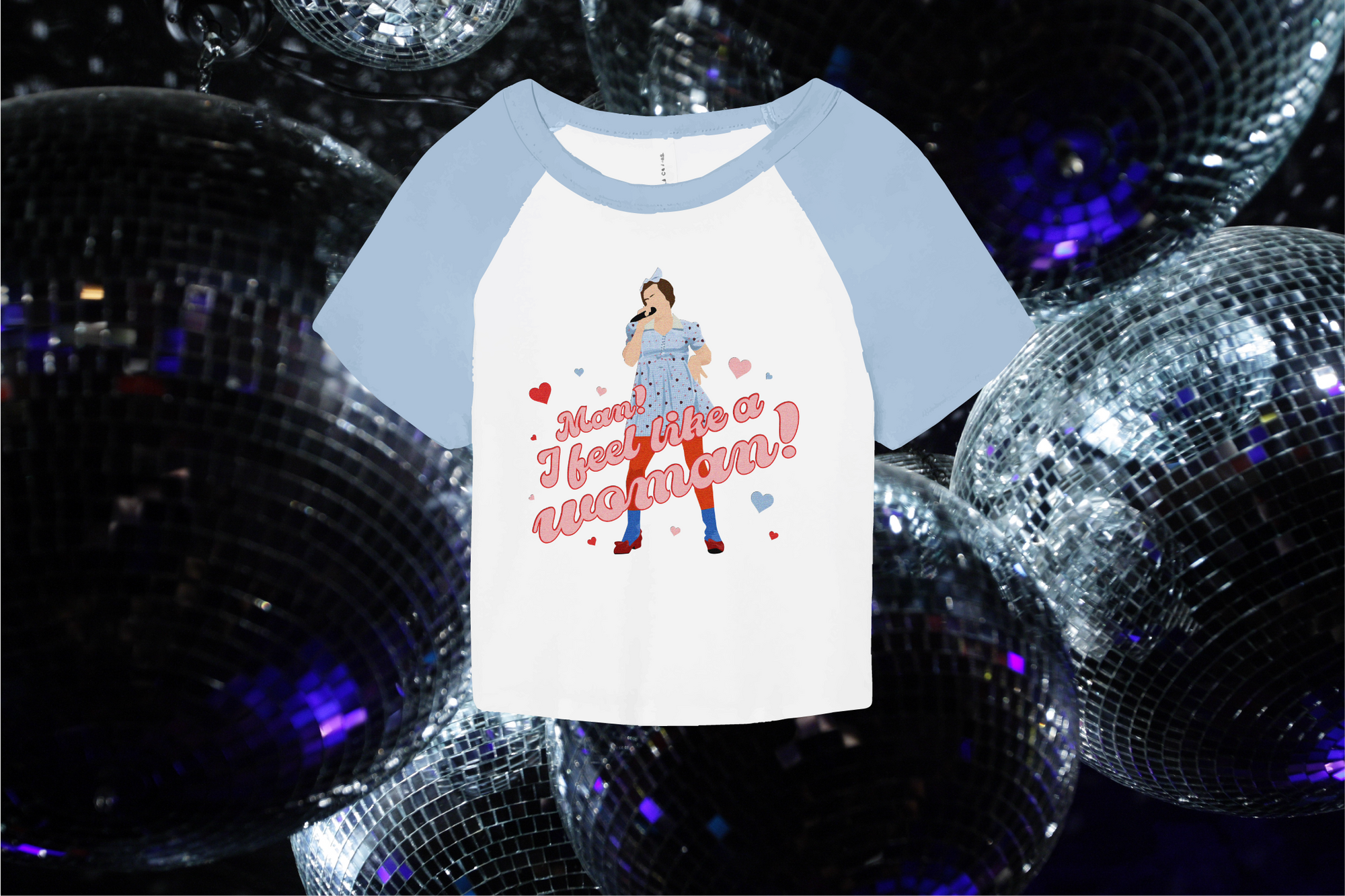 Man! I feel like a woman- Fitted raglan baby tee