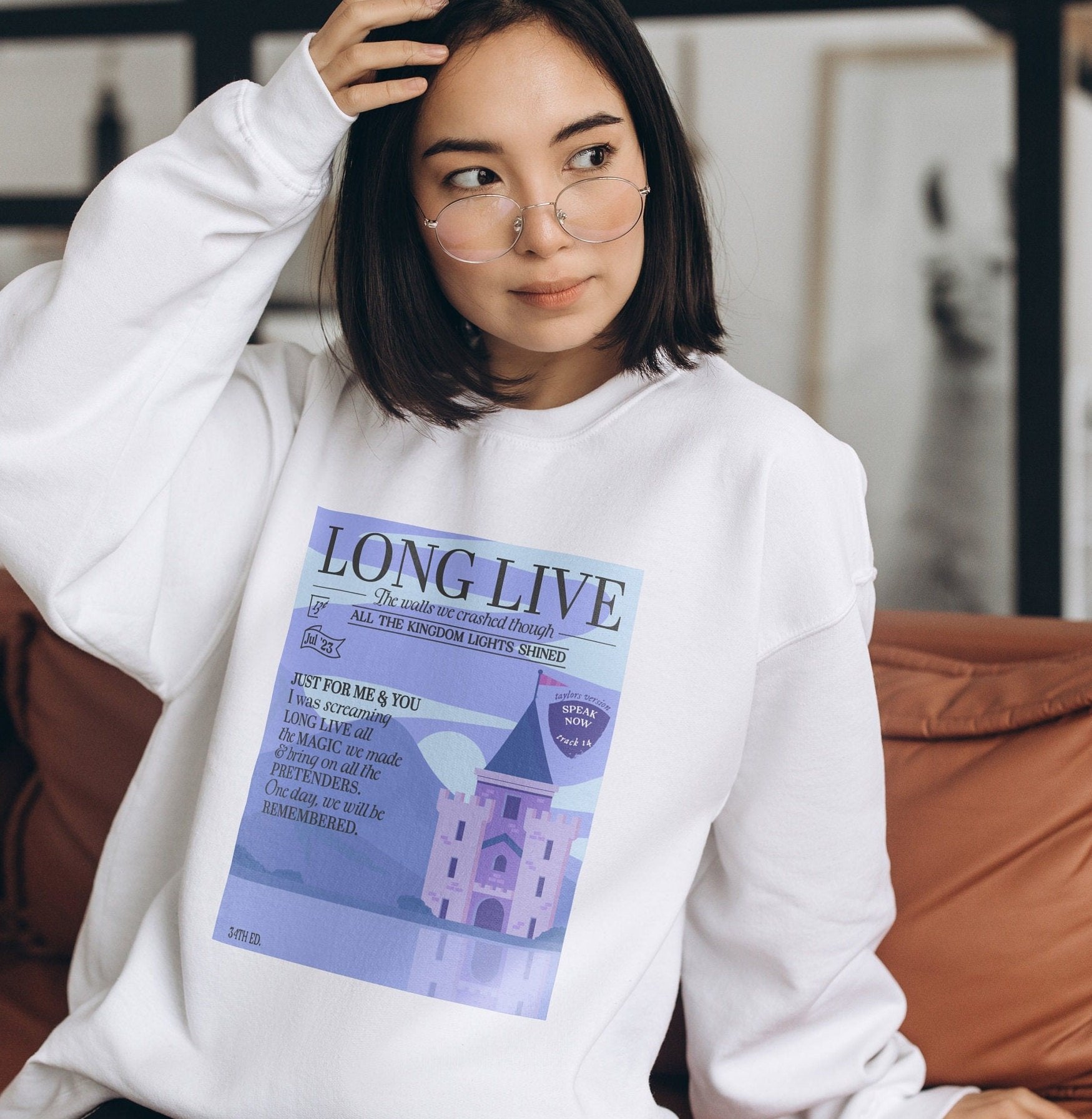 Long live TS lyric sweatshirt  | Retro  magazine style