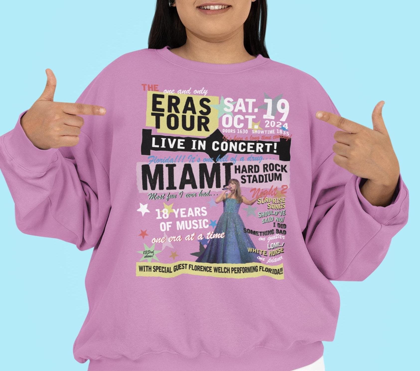MIAMI FLORIDA Eras tour night 2 10/19/24| tour crew neck sweater