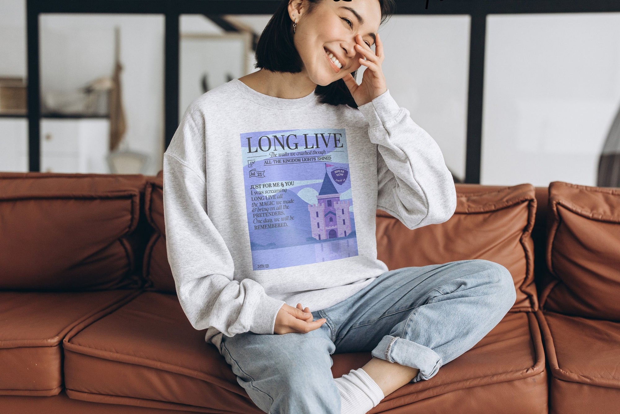 Long live TS lyric sweatshirt  | Retro  magazine style