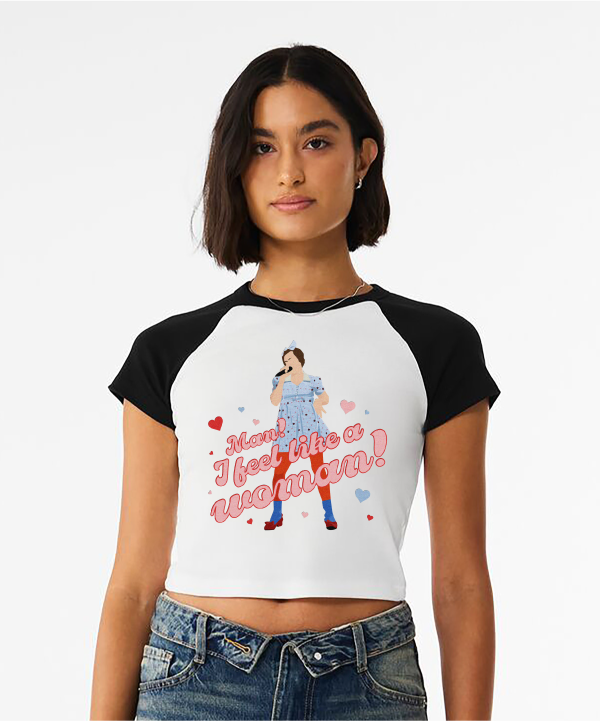 Man! I feel like a woman- Fitted raglan baby tee