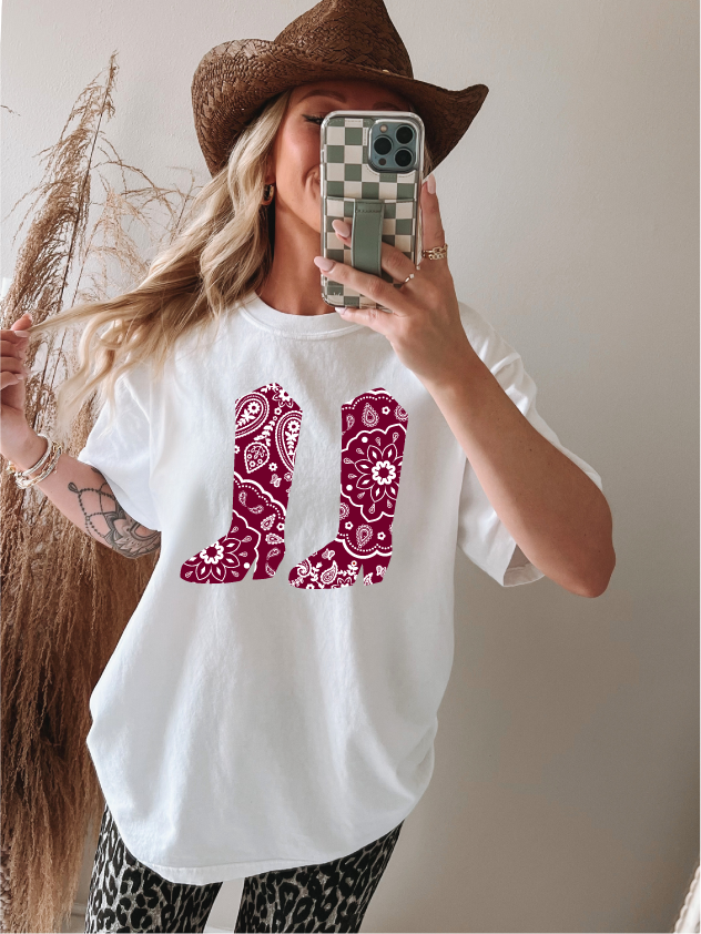 Tay cowgirl organic cotton white t-shirt
