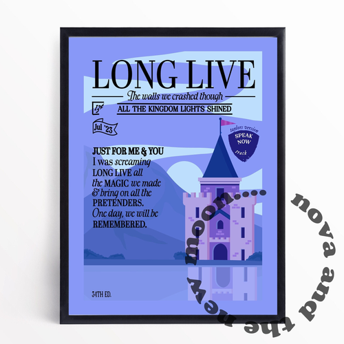 Long live art print | TS speak now retro magazine style print A4 / A3