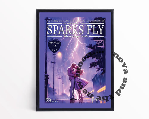 Sparks fly art print | TS speak now retro magazine style print A4 / A3