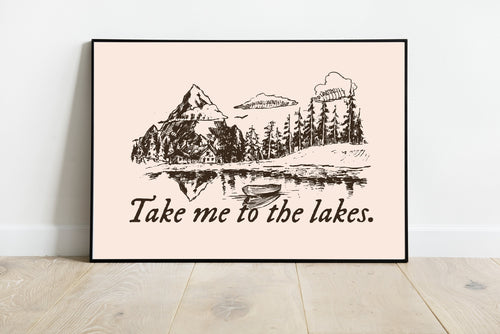 The lakes | Windermere peaks TS vintage take me to the lakes A4 / A3