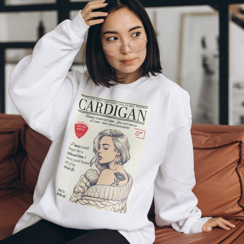 Cardigan TS lyric sweatshirt | Folklore lyric sweater | Vintage magazine style