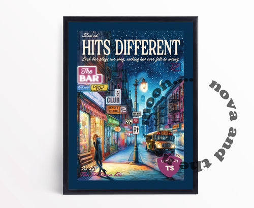 Hits different art print | TS midnights vintage magazine style print A4 / A3